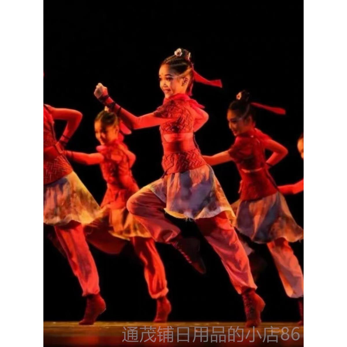 正品小荷风采再现花木兰儿童士蹈演出服古甲装汉服女童兵铠舞表演图片