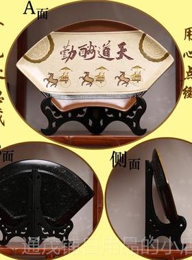 正品新风中式国瓷中堂办品公室摆陶件博古架装饰隔断玄关条案盘工