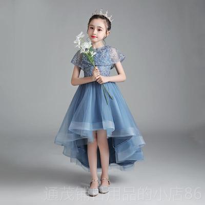 正品女晚童公主裙儿童礼服气主人钢琴演出服花童持礼服女孩生洋日