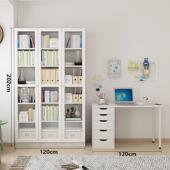 高档可比熊实木简儿童书桌学生简易办公桌电定脑桌化抽妆台屉柜约