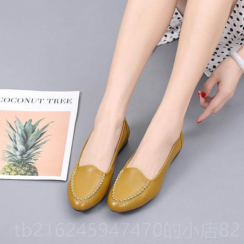 高档20妈2尺3春夏真皮妈鞋平底舒适牛筋软底软 面牛皮大码面中老,女鞋,浅口单鞋,淘宝优惠券,粉丝福利购,淘宝优惠卷