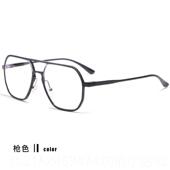 高档近眼镜男视潮大脸胖子光超大框加宽铝镁射防辐抗蓝电脑飞行员
