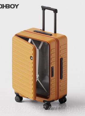 高档ohboy箱侧开盖行李女可扩展多能0寸拉2杆旅行箱登功机密码皮