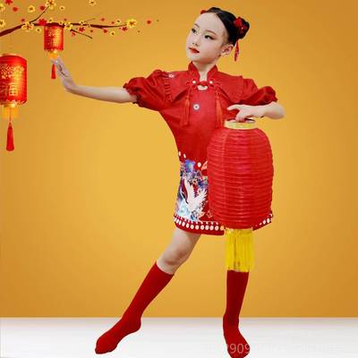 正品演欢儿乐舞蹈服元旦新年喜庆童风演出服元日风中国服六一出儿