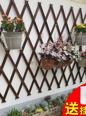 防木栅栏篱笆伸缩围栏台网格WRG月季花架腐围墙爬阳架蔷薇支藤架
