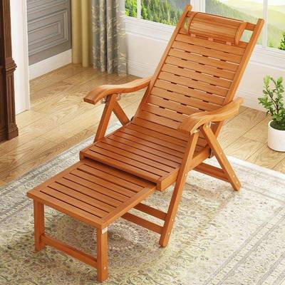 折叠躺椅加加加粗竹舒子午休中宽午睡厚觉夏天无品牌/老年人适结