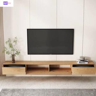 电视壁柜简约现代空挂式小型客厅悬挂原木色悬无品牌/浮日式户悬