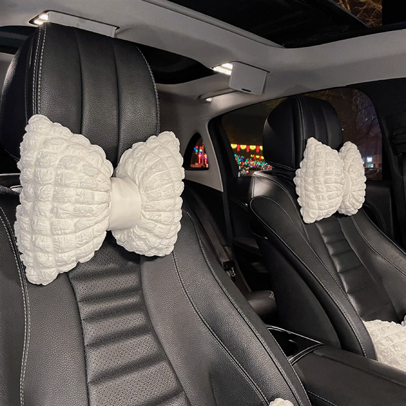 汽车靠垫腰垫创意泡泡高档车上头枕腰靠装可爱车用护颈抱枕女士