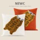 NEWC新宸优品 可爱卡通毛巾绣花小老虎抱枕客厅沙发女生卧室靠垫