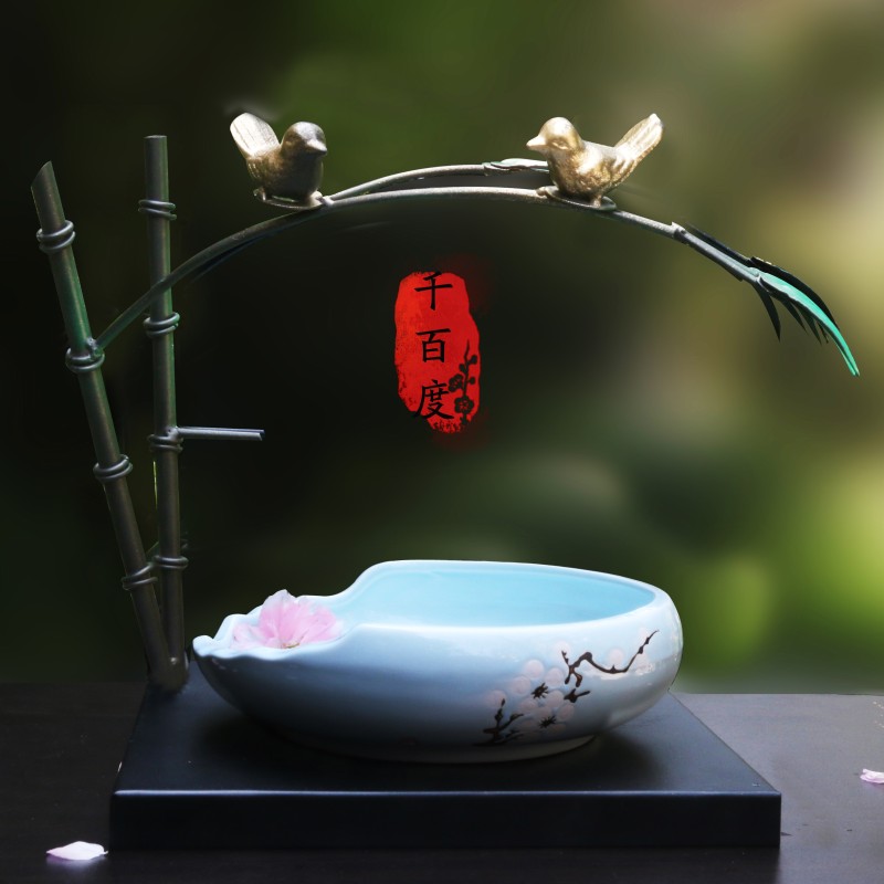 特色中式意境菜铁艺创意餐具个性不规则异形盘子酒店明档展示摆台