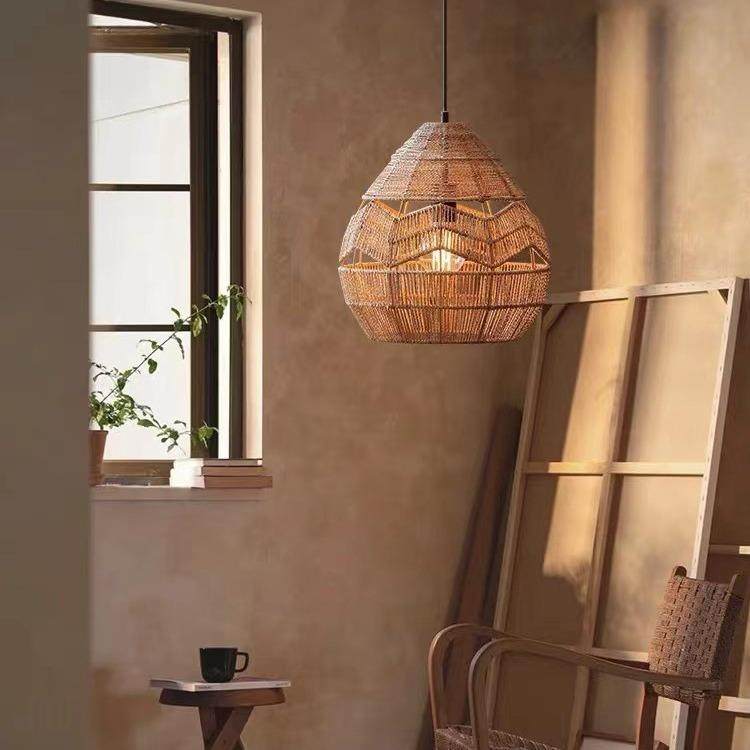 创意中式吊复古田园藤348创意编织麻绳灯编灯客灯厅卧室餐厅民宿,家装灯饰光源,智能吊灯,淘宝优惠券,粉丝福利购,淘宝优惠卷