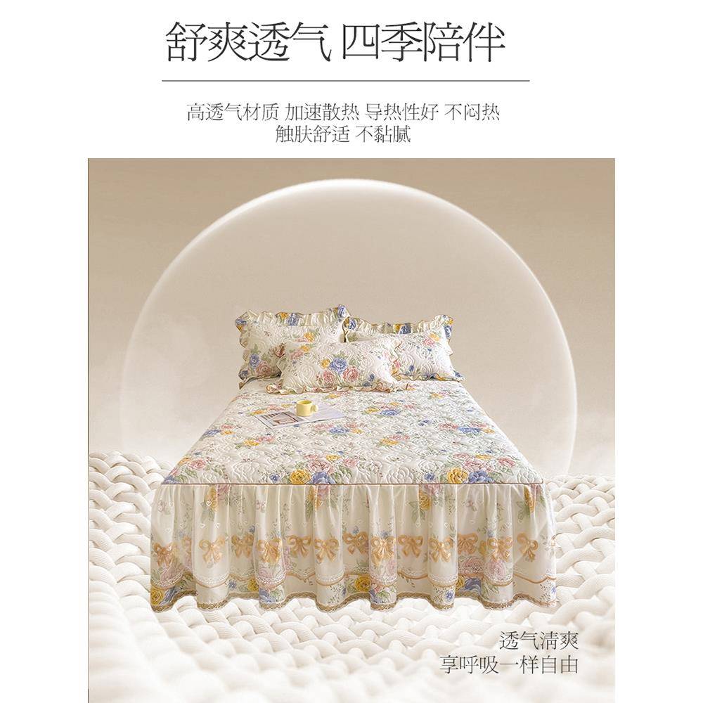 棉公件主风全夹棉床裙10082758单纯韩版棉加厚床罩床上四三件套20
