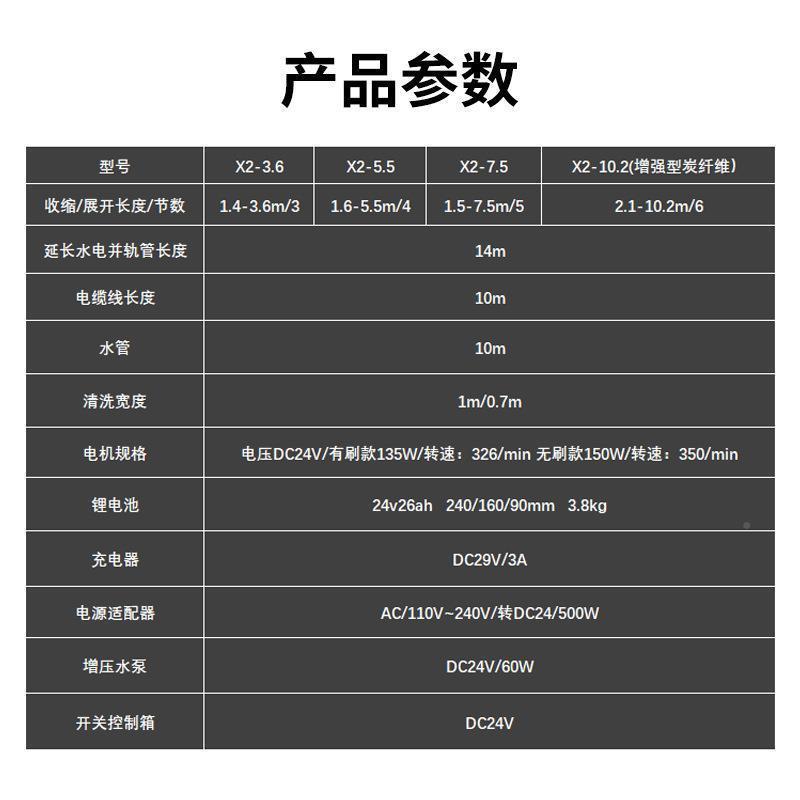 3.6米双其他机器人发板工具板清洁工具机电设备光伏电动清洗洗机