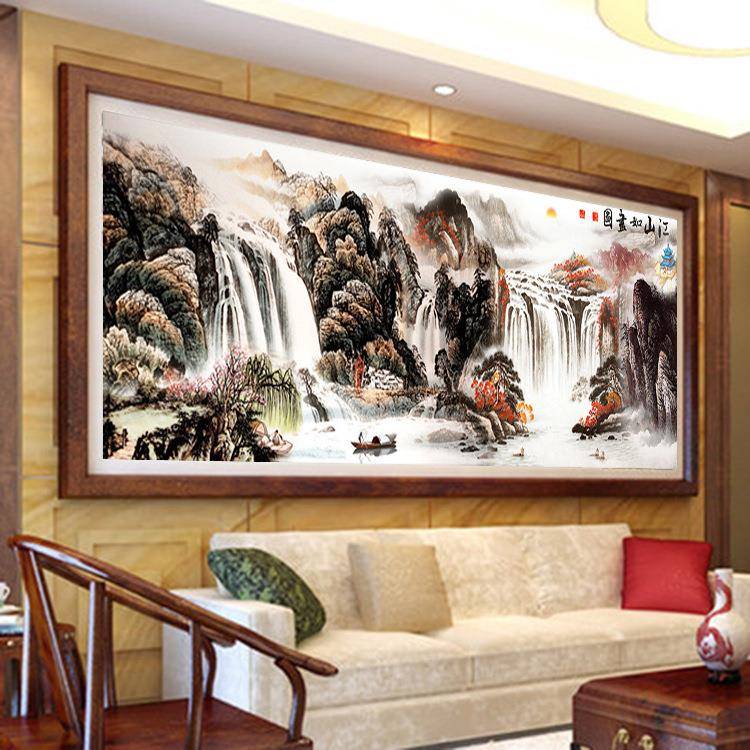 钻贴魔方钻石画钻石如画钻石秀十951十字绣石魔方圆钻字绣江山画