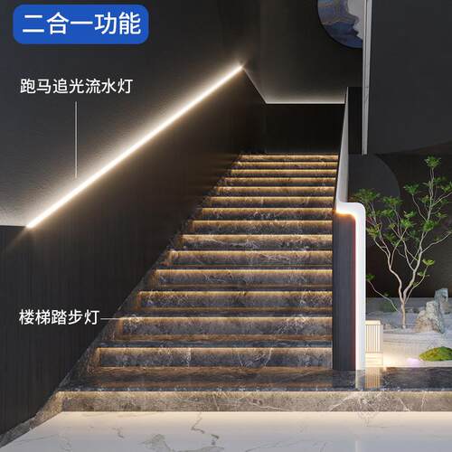 网红梯楼踏跑步灯楼灯智STEP-100能感应台阶梯灯流水马扶手梯步灯