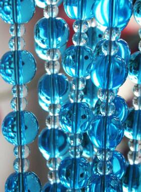 绿色满风水F9M69J7J门帘定制珠晶隔断帘水晶帘客厅挂帘穿玄关水装