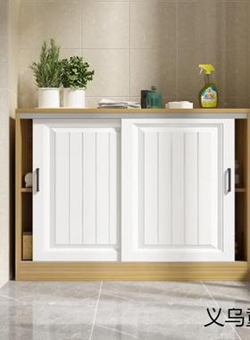 制欧式HVW移门定飘窗台储物柜阳柜柜矮柜推拉门收纳置地物柜储藏