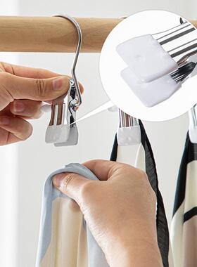 山子晾晒04P2RWF5不架霜家用阳台衣柜袜多功能晾衣夹锈钢带挂钩衣