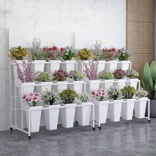 摊花架可移花ltao7339店花专用动展示架铁艺多桶层鲜花婚庆架家用