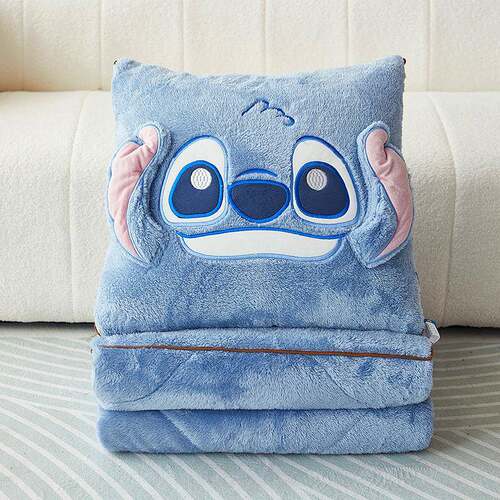 史迪仔冬天加厚抱枕被子两用车载枕SDZ0121被合二一车睡用午毯子