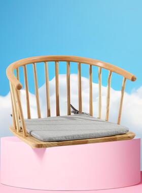 式无日腿椅和室实木榻榻米餐椅炕椅椅简约现代UTQ阳台椅休闲懒人J