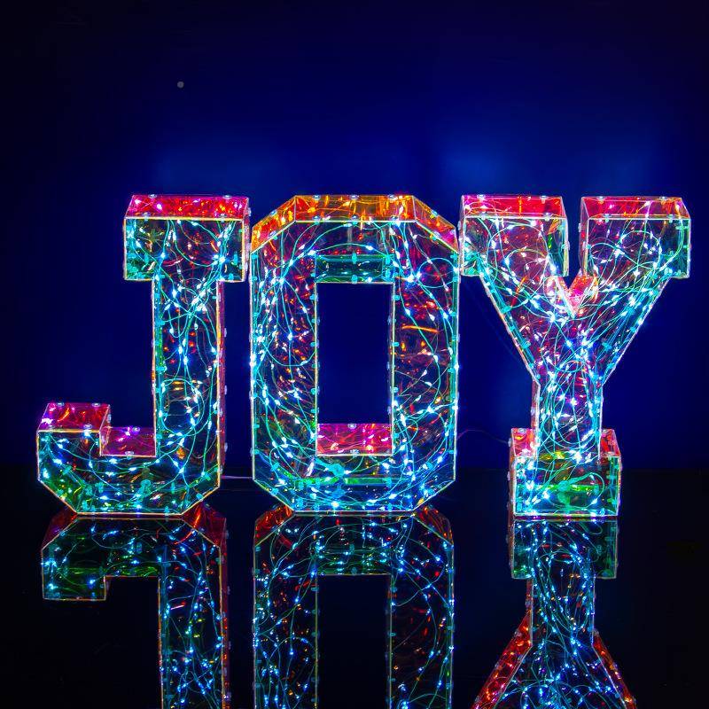 彩LAB发幻光字母JO【快Y】乐装饰演唱会助威灯牌场景布置摆件节日