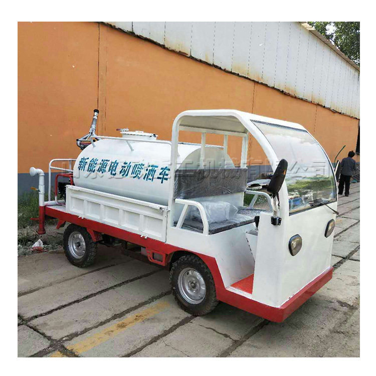 小区街道电动四轮洒水车 公园绿化道路雾炮车 2500w高压洗车机