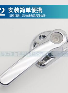 锌合金手PL601-1锁柄回旋式双开型内外动门把手联锁重型门窗闭密