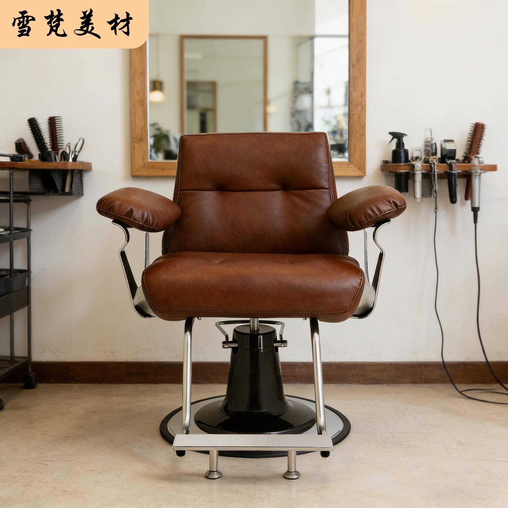 剪复古理发椅美发椅理发椅凳子理发店发廊龙J-6002沙专用理容椅美