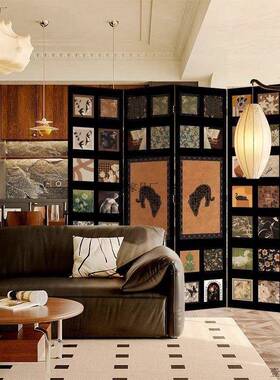 法式中装古屏风隔客34022厅沙卧发转角背景玄关室断遮挡家用饰移