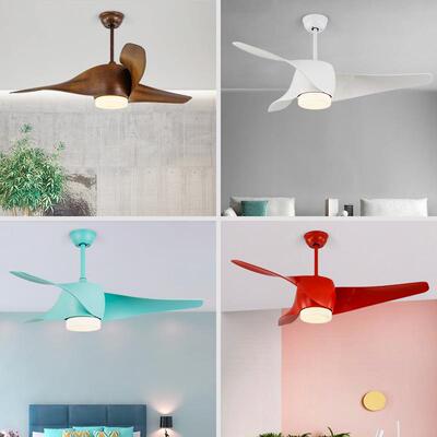 中山灯吊扇照美208式LED客厅装饰扇一体明装饰风灯电风扇