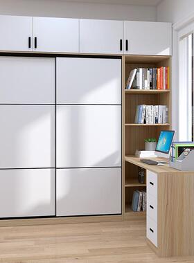 男童衣柜书学桌一体组合转角电脑习桌小型HVZ户推门连体衣书柜拉