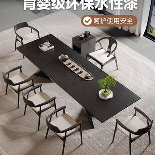 现代视觉木CJU书桌茶桌一体两用205新款高端茶台办实2公设室接待