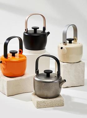 家HTI外烧水壶大容量提梁壶茶4壶3用0不锈钢泡茶壶高颜值户露营烧