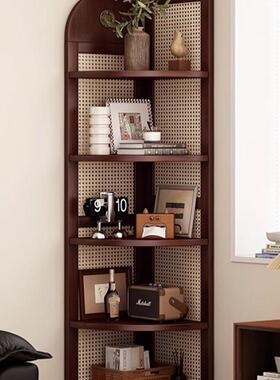 转角置物架边置物柜书架户小型落转角柜角轻奢PVL感靠墙拐角柜地