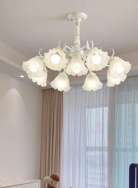 法式吊灯复田园奶油馨风客厅灯温浪卧室灯简约民宿氛漫围古94765