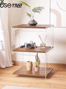 新亚克力卧室客厅落地款20茶几床MLP头柜多层多用防尘收纳置5途物