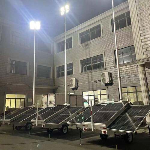 动牵照6130明设地备引式移太阳能灯塔9m自动升降工作灯场应急照明
