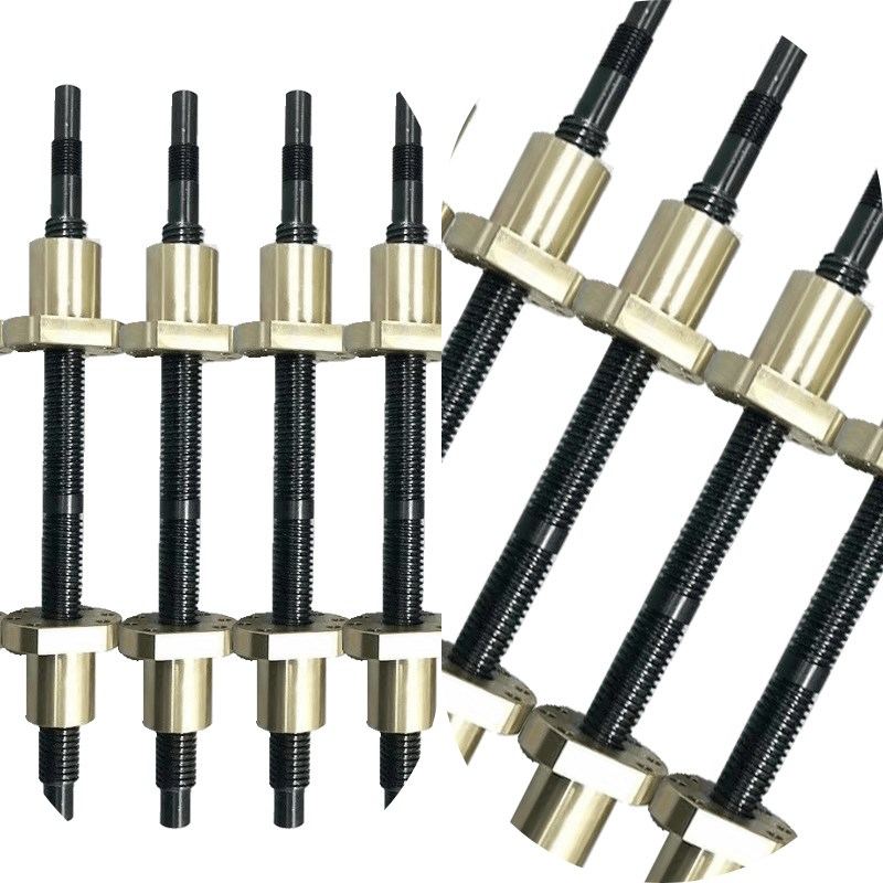 大导程多头多线左右旋梯形丝杆304不锈钢45号钢丝杠螺母加工定制