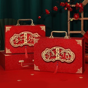 新款彩礼钱盒子订婚彩礼箱现金定金箱彩礼盒聘金盒礼金盒结婚用品