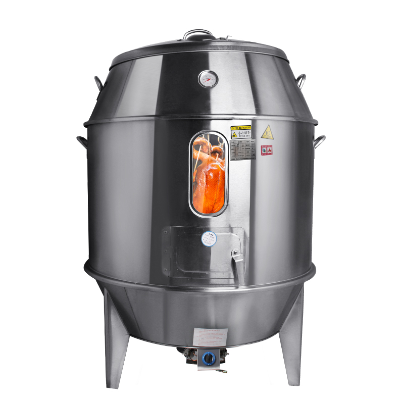 劲恒90燃气烤鸭炉不锈钢层商用木炭两用烧鸭鸡鹅烤羊炉