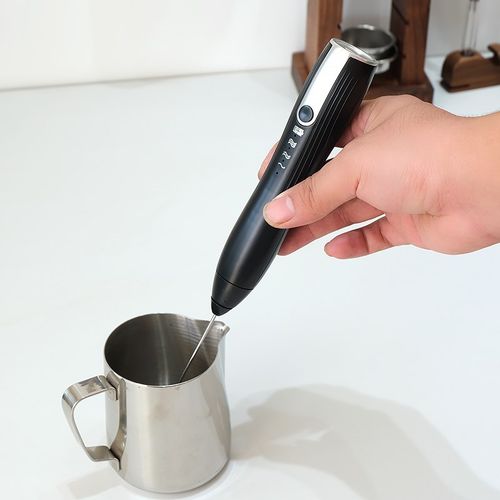 电动奶泡器咖啡拉花自动打泡器三档可调充电手持发泡器奶盖打发器