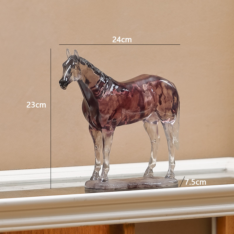 树脂马工艺品摆件创意家居动物饰品中式客厅玄关装饰开业乔迁礼品