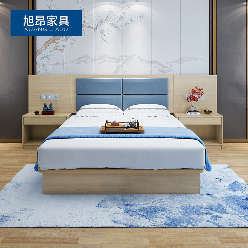 长沙酒店家具床宾馆标间全连锁定制民宿公寓客房快捷出租房床