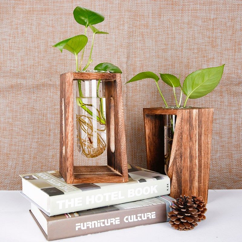 创意简约立体水培试管花瓶客厅插花桌面水养花瓶干花家居饰品摆件