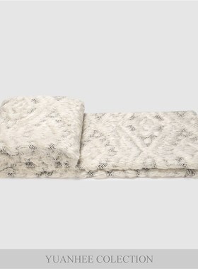 元熙壹品白色沙发毯办公室午睡空调毯小毯子搭巾盖毯毛毯床尾巾