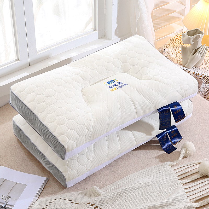 2024年冬季新款云端舱分区护颈乳胶枕芯一对装家用枕头单人一只装