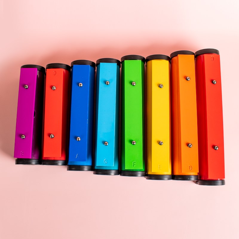 专业八音音砖块婴幼儿童手敲琴大号铝板琴宝宝益智奥尔夫早教玩具