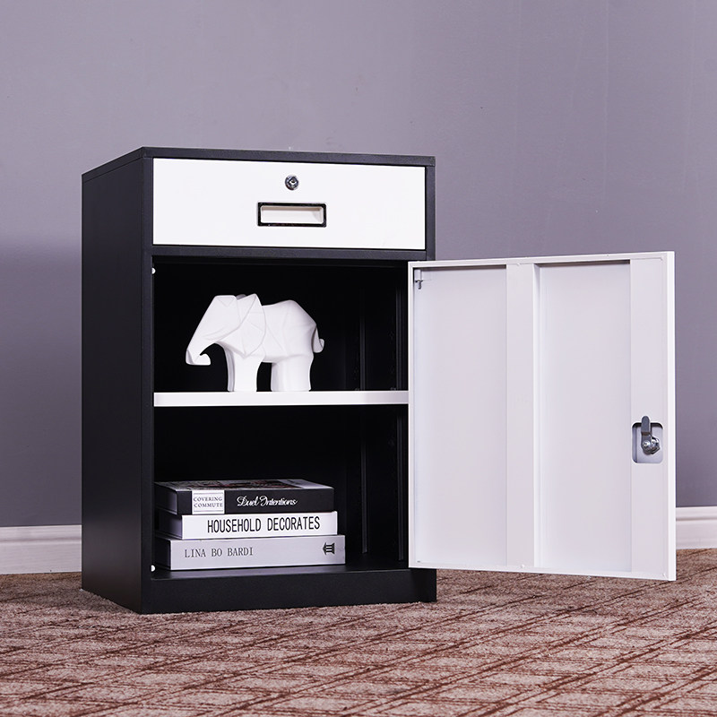 办公室矮柜文件柜铁皮柜带锁小柜子储物柜工具柜抽屉柜桌下收纳柜