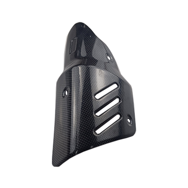 吉村天蝎斜三角防烫盖 真碳纤维 斜口四角排气管 黑色保护罩尖头